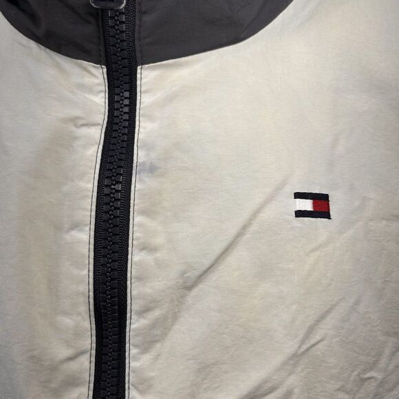 Tommy Hilfiger Men's Small Taslan Retro Puffer Puffy Jacket Colorblock Gray - Picture 3 of 11